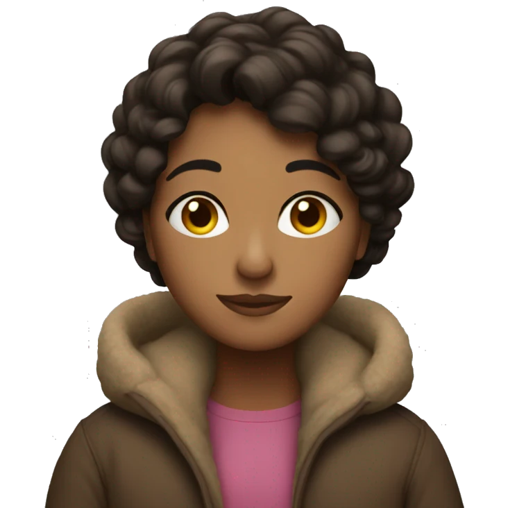 Cozy brunette emoji