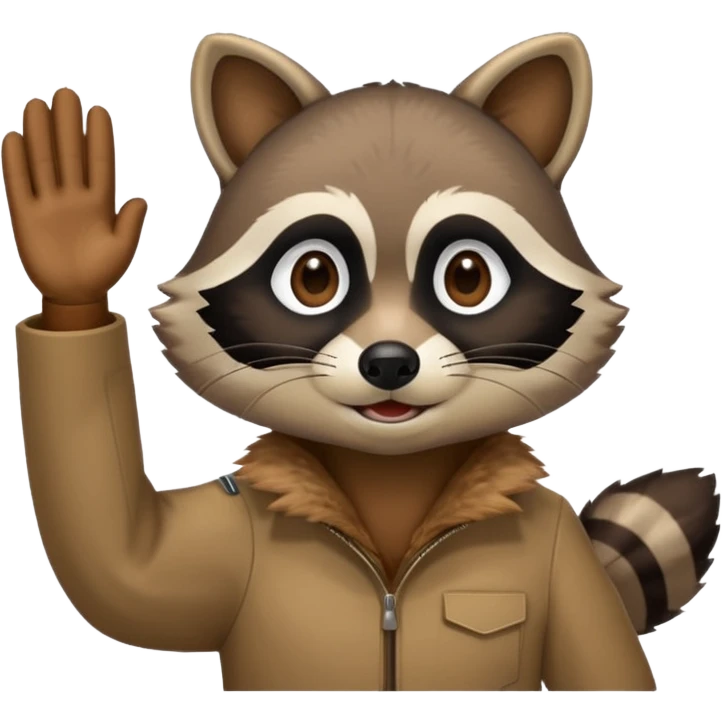 Military salute raccoon emoji