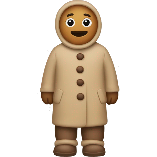 beige neutral winter mit cookie emoji