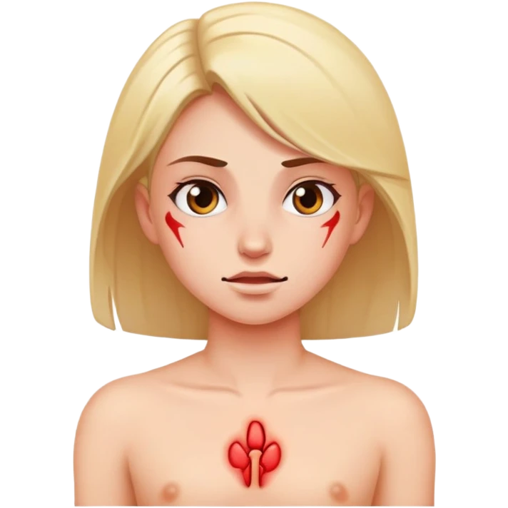 Girl with pain in abs emoji