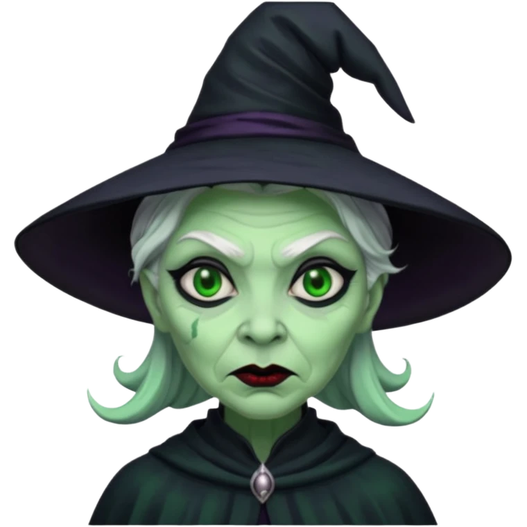 Witch with Green Skin horror look emoji
