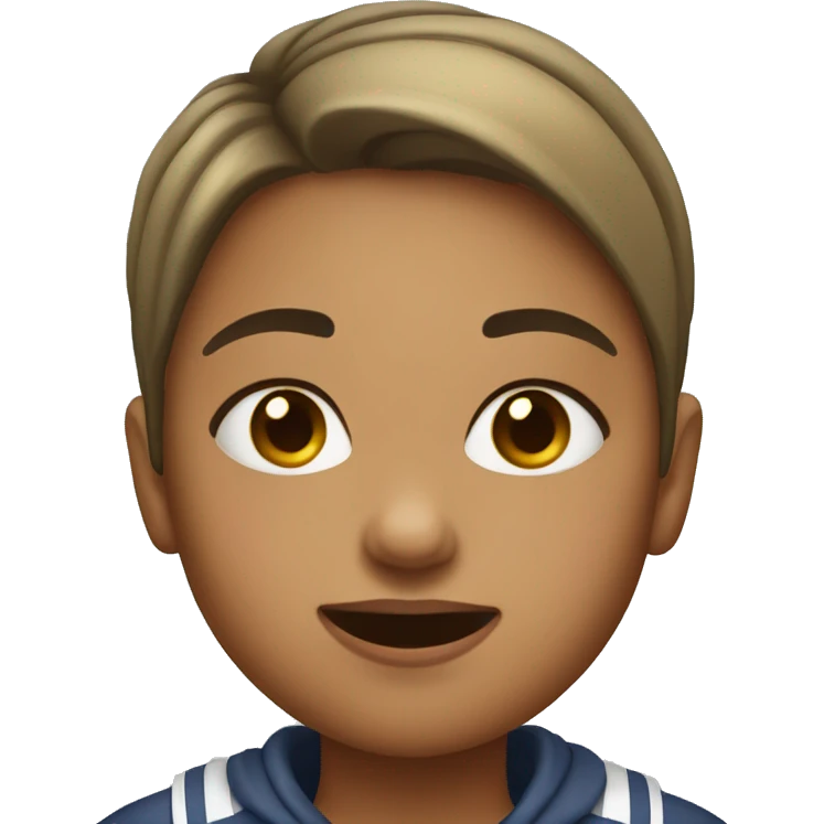 Girl playing hokey with short hair  emoji