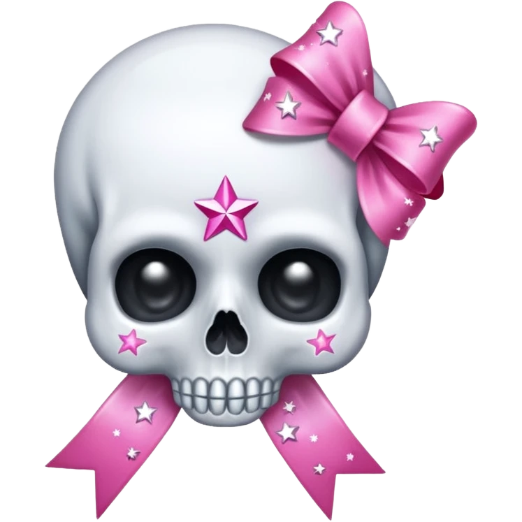 Make this 💀 with a 🎀 and some ✨ emoji