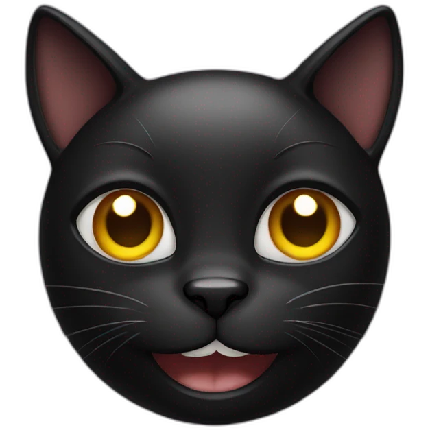 black cat smiling emoji