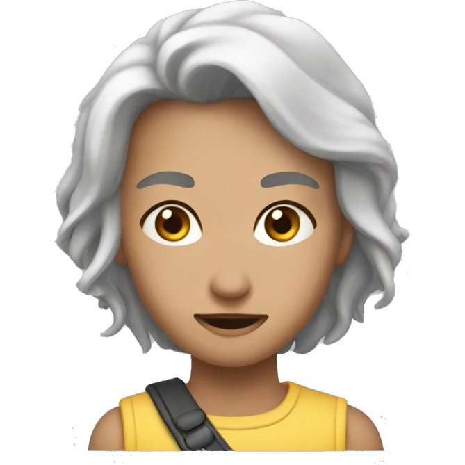 блондинка с розовыми губами emoji