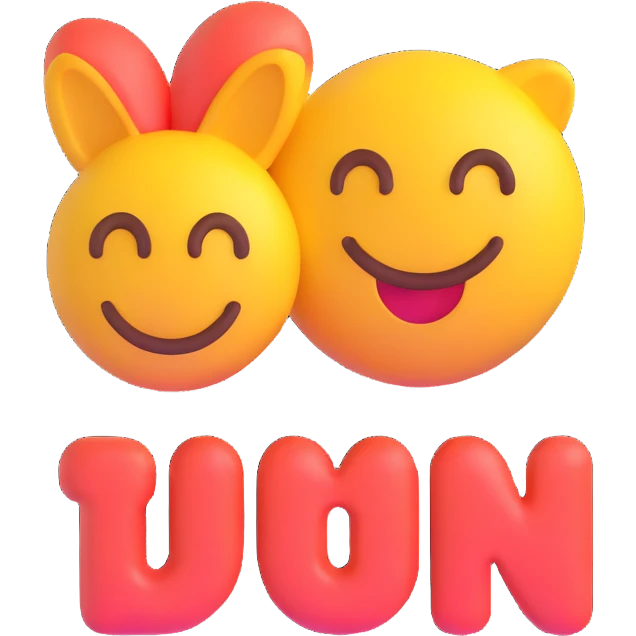 the word 'ton' as a creative 3D emoji style icon emoji