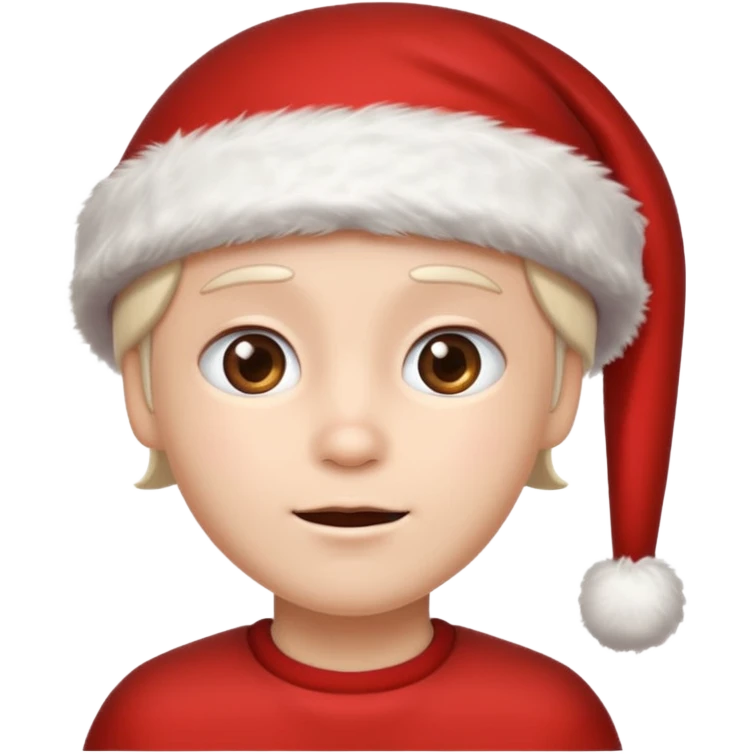 Wearing a Santa hat emoji