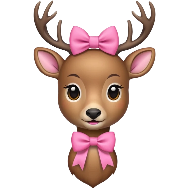  deer with pink bow emoji