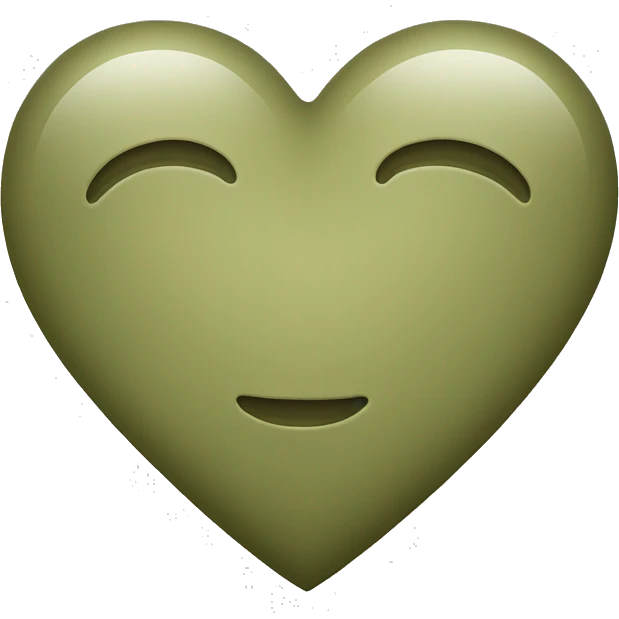 Heart-coloured-light-olive-shade emoji