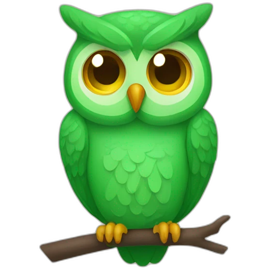 Duolingo green owl emoji