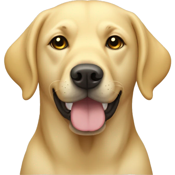 Yellow labrador dog laying down emoji