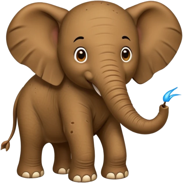 Elephant shooting poop out it’s trunk emoji