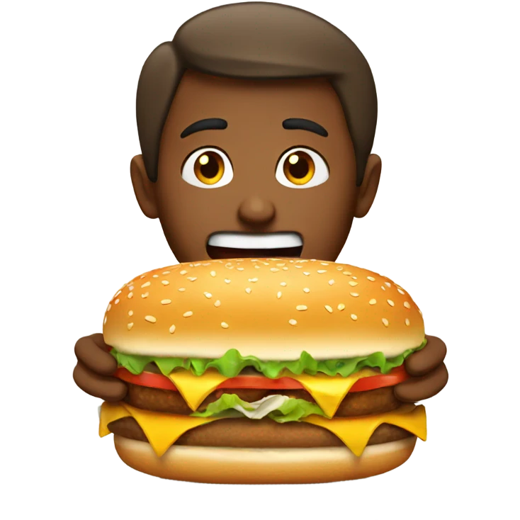 Eating burger emoji