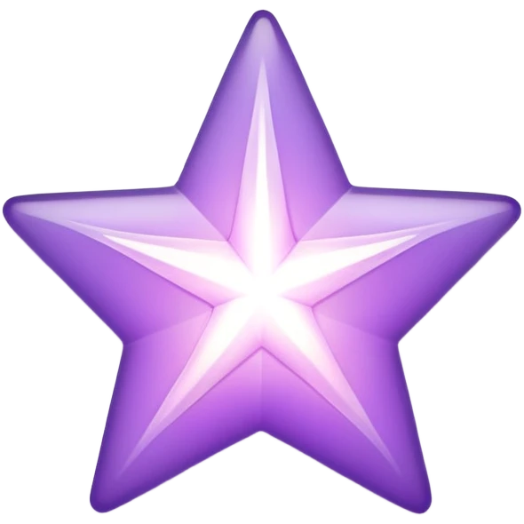 White and pastel violet star emoji