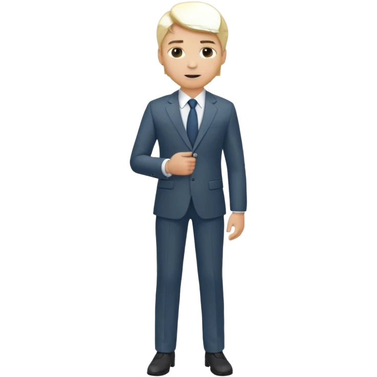 BLONDE HAIR LIGHT SKIN MAN FULL BODY BOSS emoji