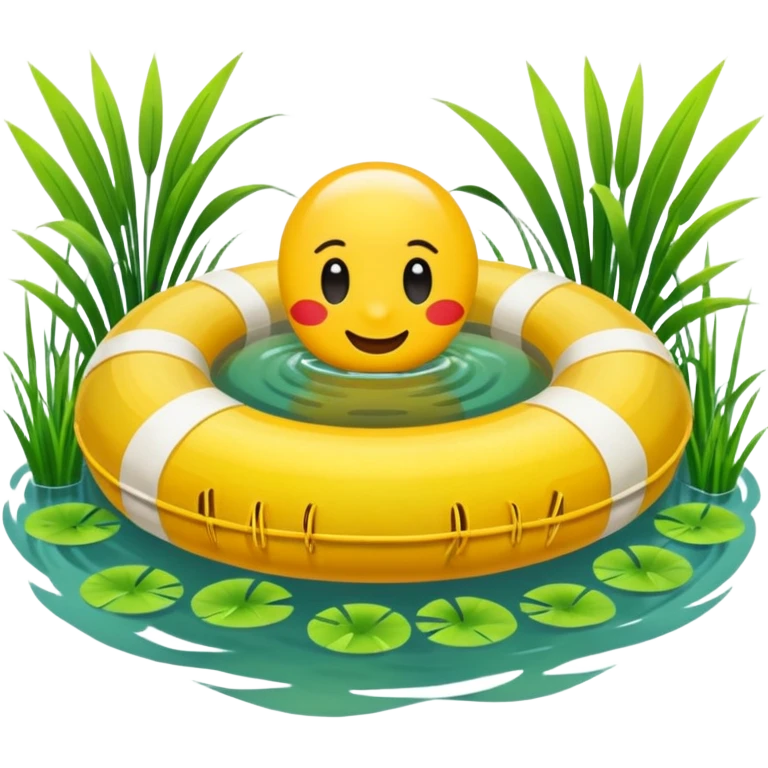 уточка желтая в озере вокруг природа emoji