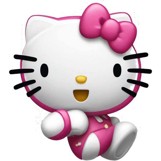 Hello kitty punching  emoji