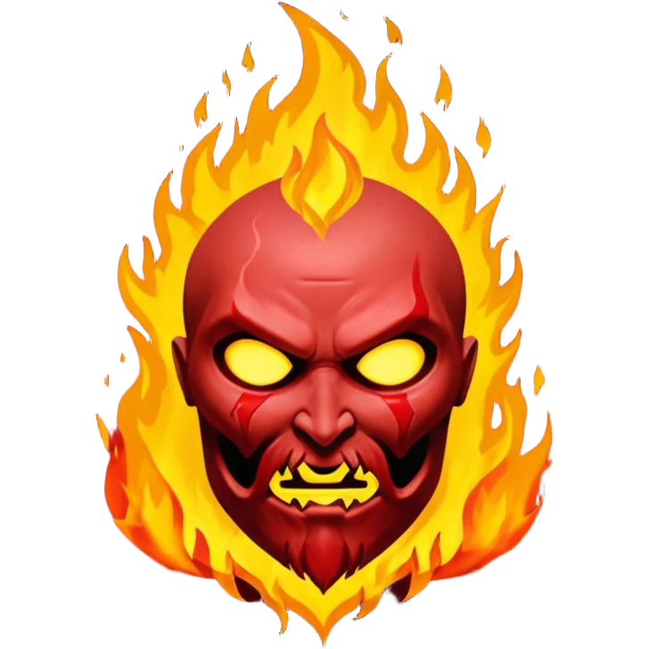 Blood of chaos in god of war with burn fire emoji
