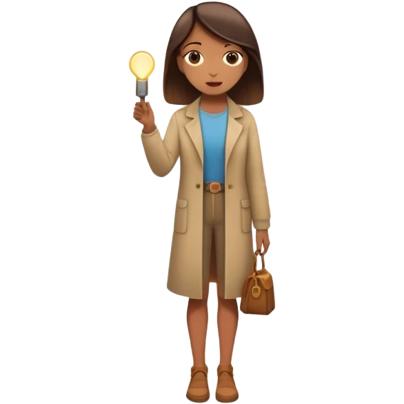 woman standing in front of a long road, looking forward with confidence—behind her, multiple closed doors symbolizing rejection, but one door ahead is glowing, representing the path forward. In her hand, she holds a small bright light, symbolizing her knowing—her guide. emoji