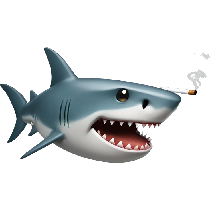 shark smoking emoji