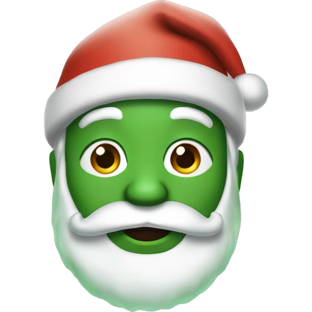 Green Santa clause  emoji