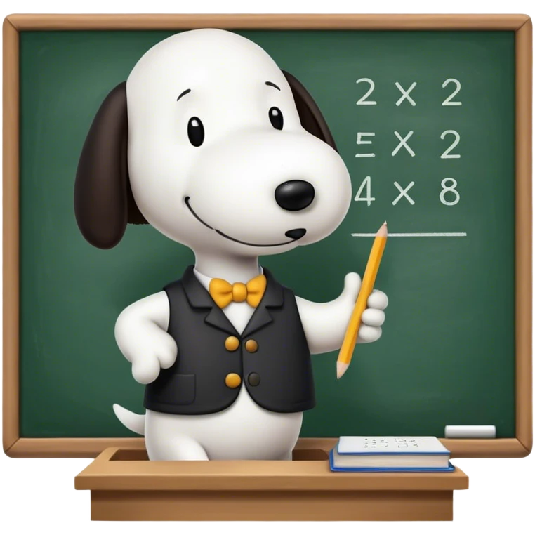 Snoopy as a math teacher emoji