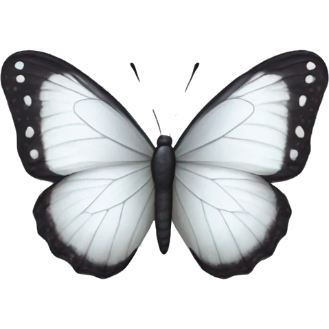 White butterfly heart emoji