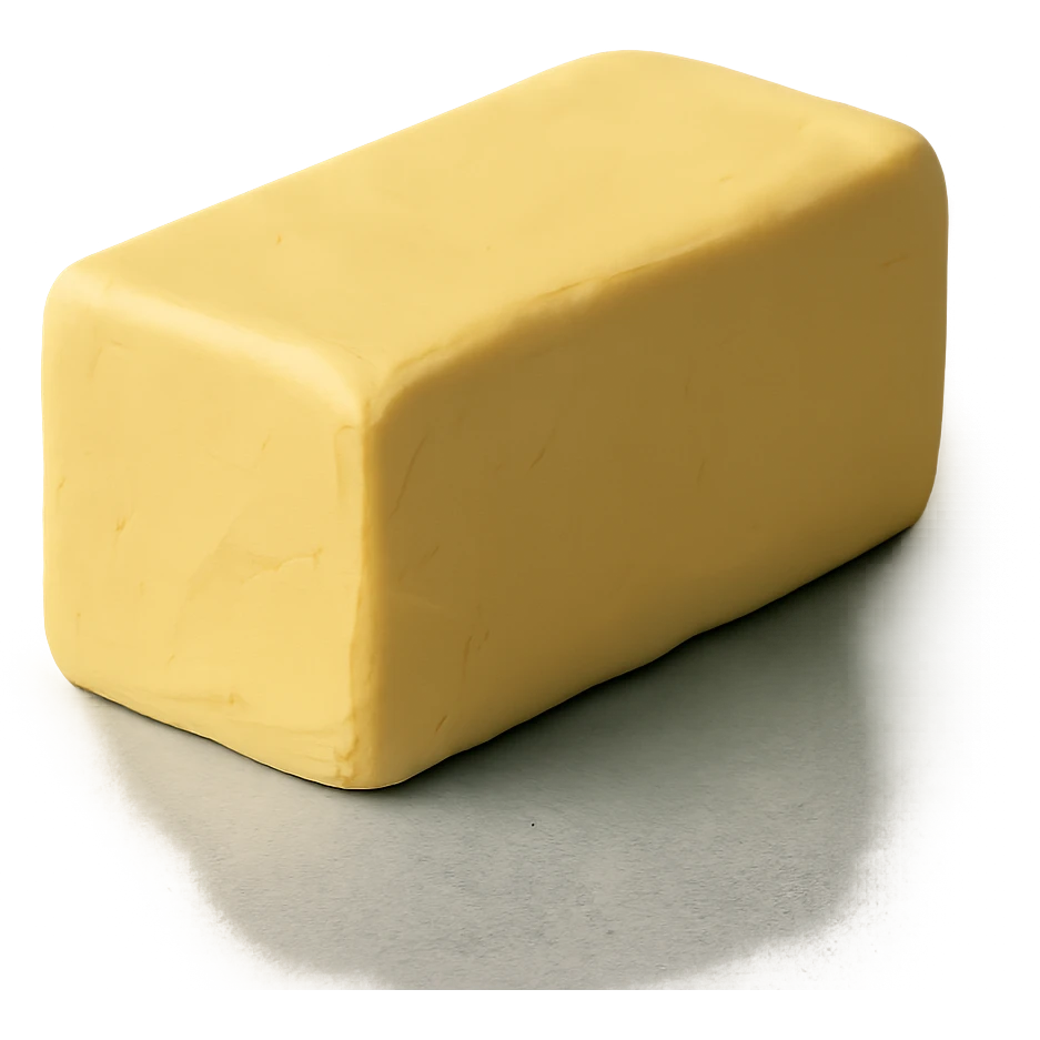 claymation style butter stick, pastel colors, visible fingerprints emoji