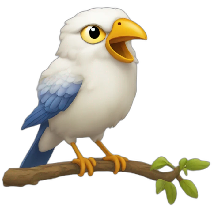 Oiseau dans la moitié de son œuf emoji