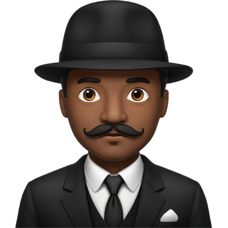 Mobster in Black Suit – Black shirt, black hat, mustache.



 emoji