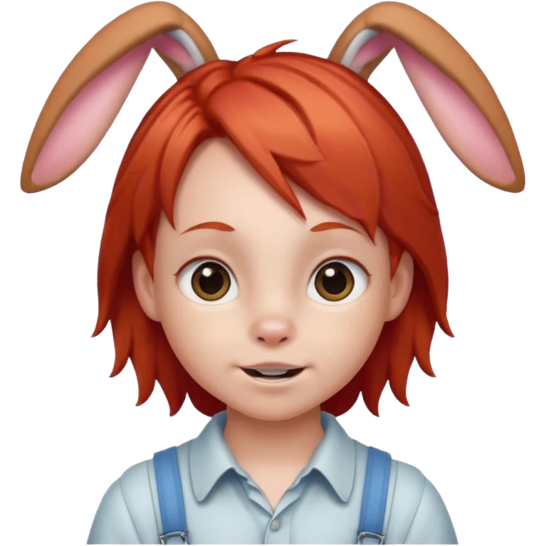 kid with braces bunny eared red haired emoji