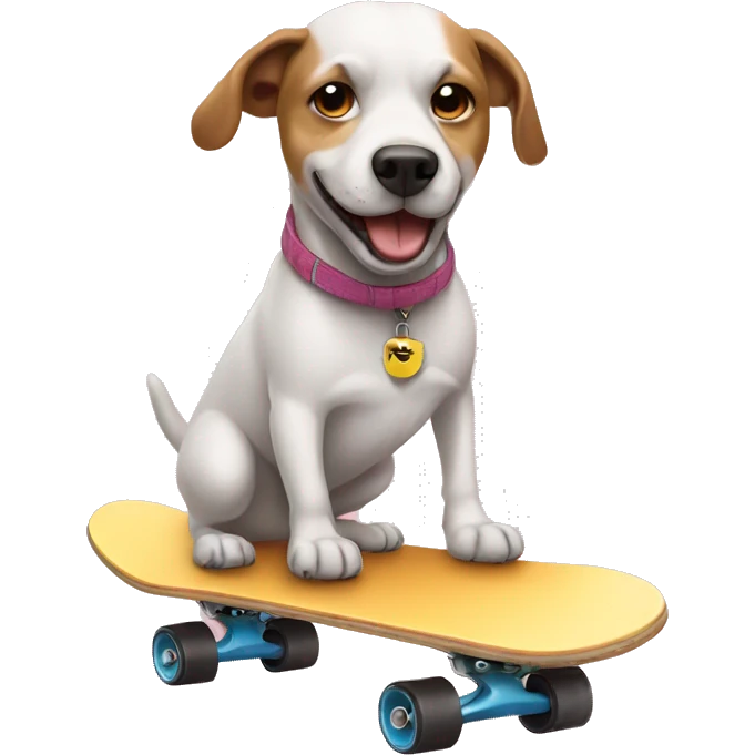 Dog on a skateboard emoji