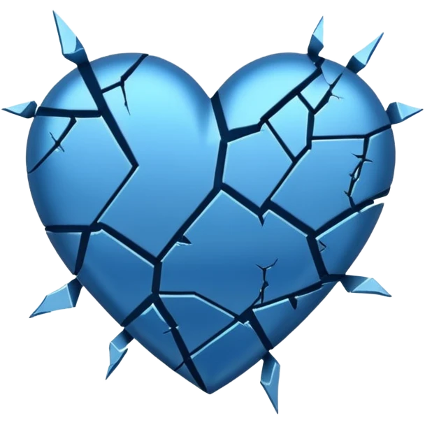 Emoji de corazón azul roto emoji