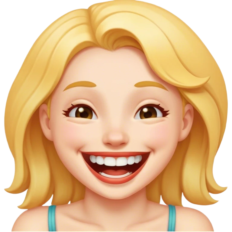 A girl laughing  emoji
