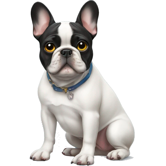 French bulldog with shoes emoji