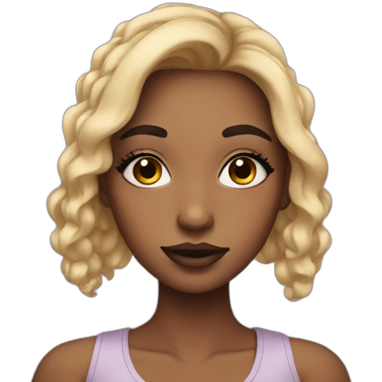 Girl with a lot of Make up emoji