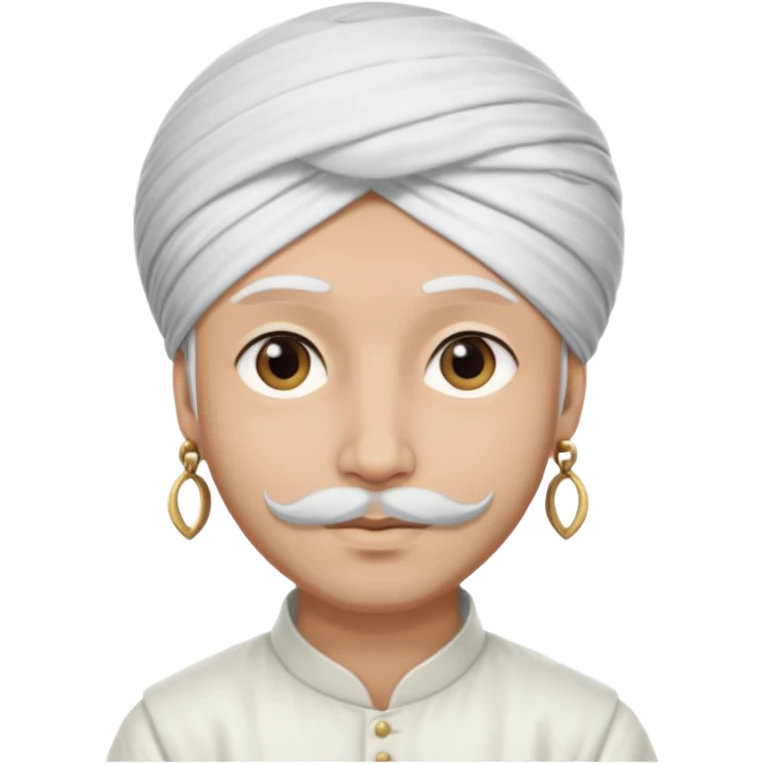 Sardar boy wearing turban white and manly emoji