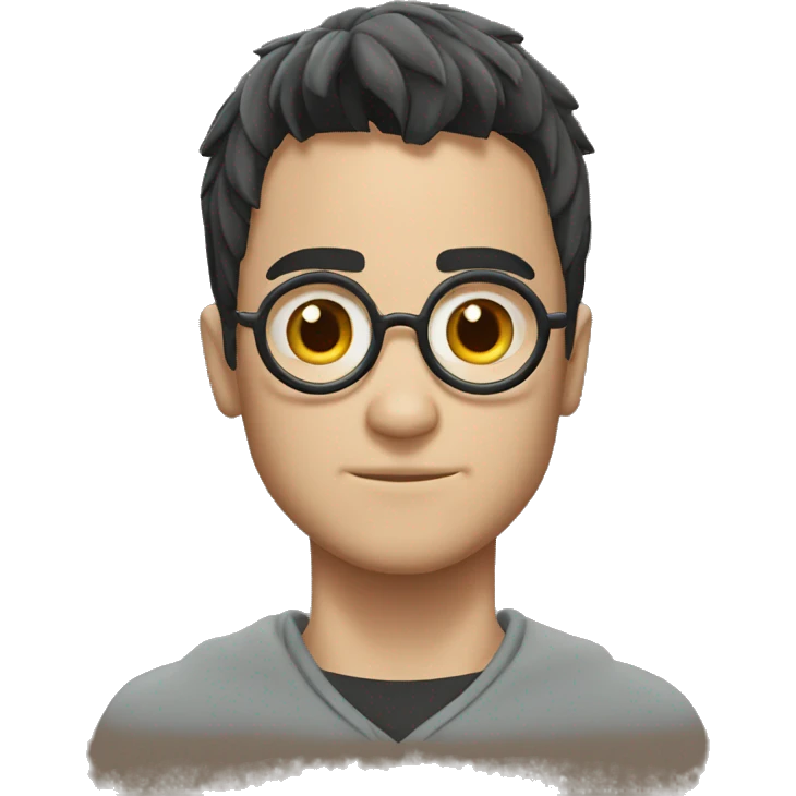 harry potter in harry potter with a scar on his forehead emoji