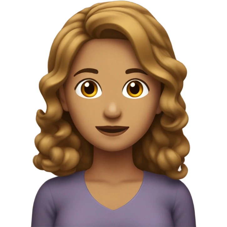 Chica castaña emoji