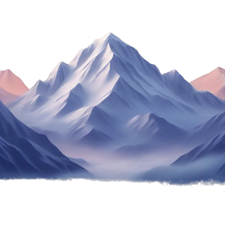 snowy mountain withstars in the sky emoji