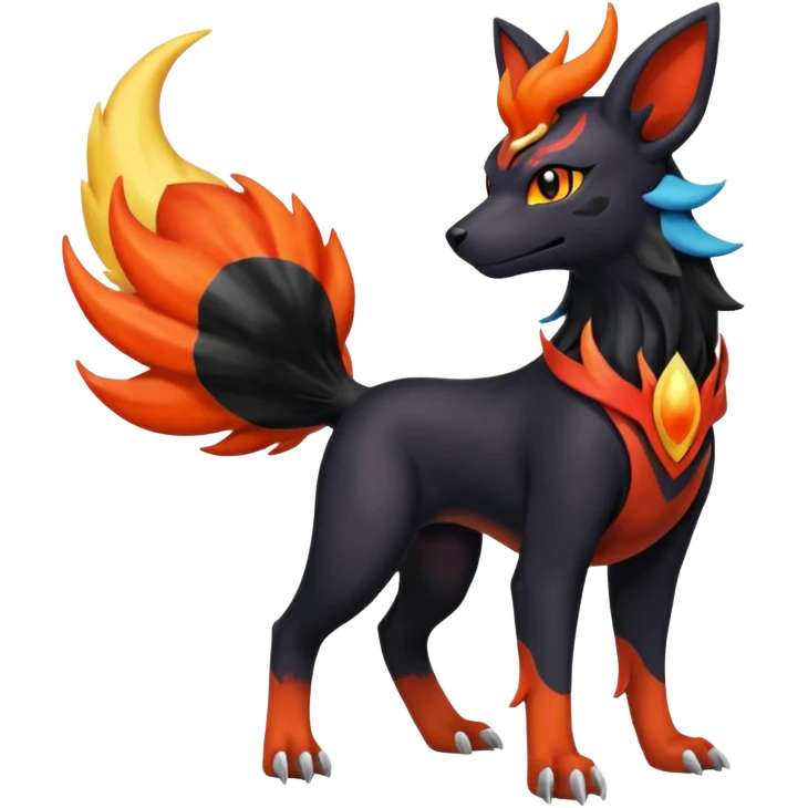 
Canine-Litten-Houndoom-Amaura-Salandit-Noibat-Flareon-Fakémon-fusion (full body) emoji