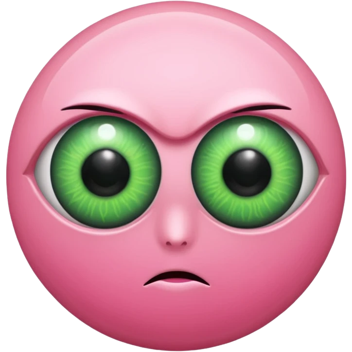 pink green eyeballs only emoji