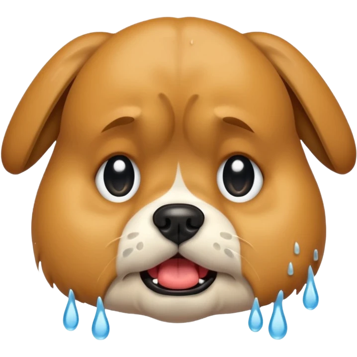 Crying dog emoji