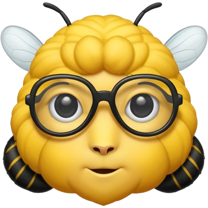 bee with glasses emoji