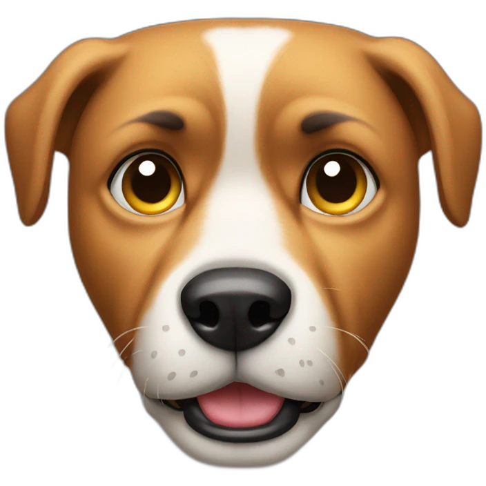Dog expressing a lack of interest emoji