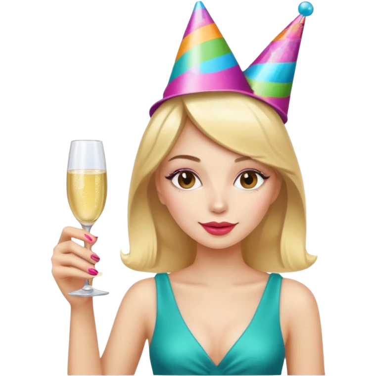 girl with nailpolish with a party vibe emoji