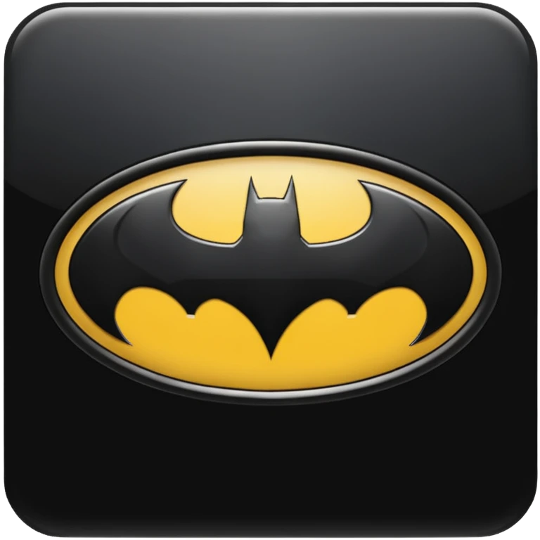 Batman logo. Full black emoji