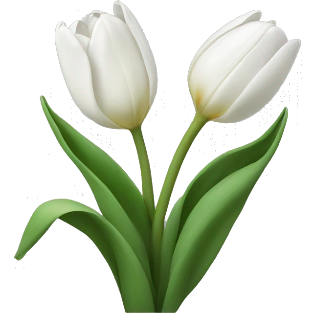 White tulips  emoji