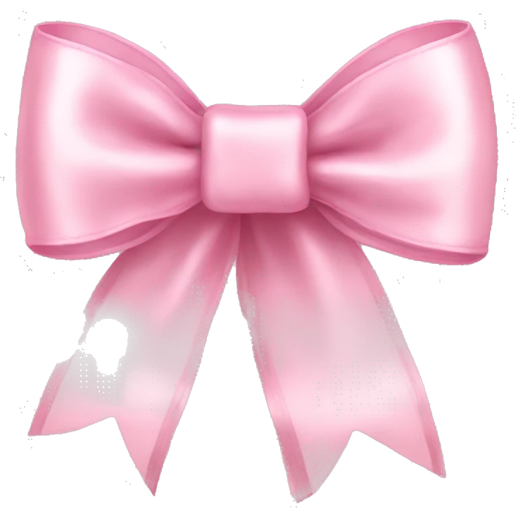 light pink ribbon bow emoji