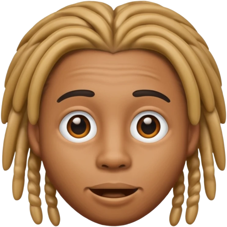 Caramel skin  Animoji young male with straight dreads  emoji